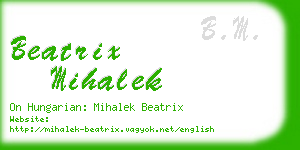 beatrix mihalek business card